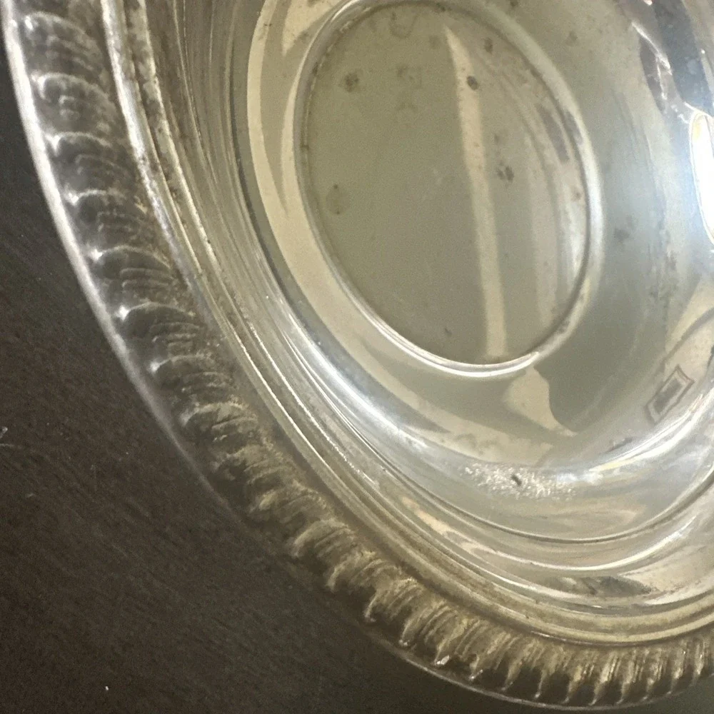 Vintage F.B Rogers International Silver Co Silverplate Bowl Rope Edge 6  1/2